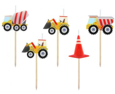 Baufahrzeuge Mini Kerzen